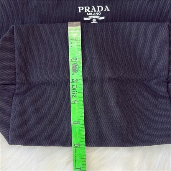 Prada Black Soft Canvas Cosmetics Bag Beauty Handle Tote VIP Gift NIB - Picture 6 of 10